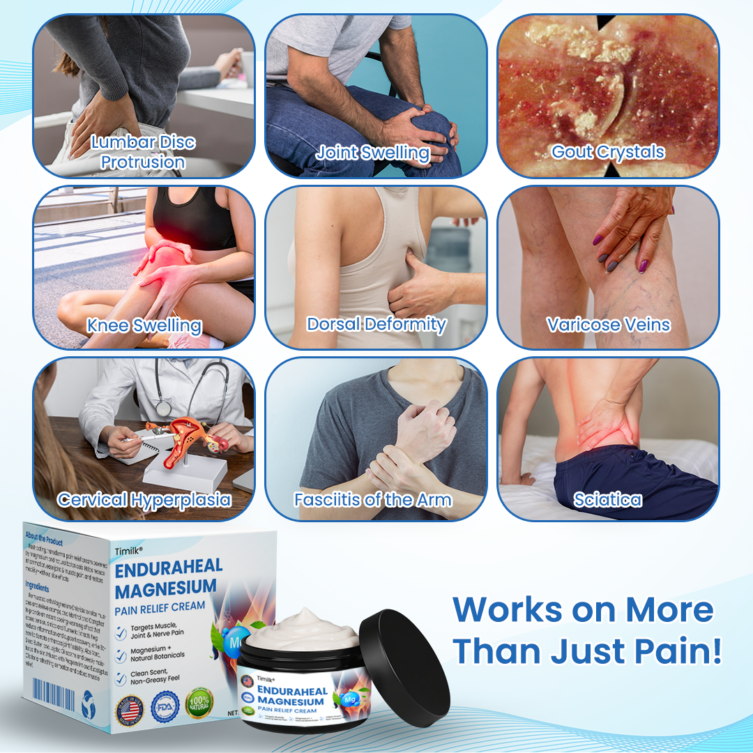 Timilk® EnduraHeal Magnesium Pain Relief Cream (Treats Arthritis, Neuropathy, Rheumatism & More)