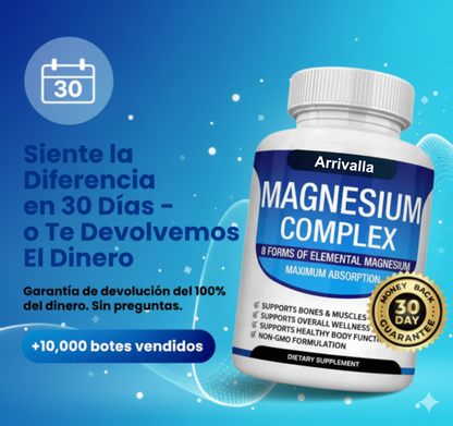 ✨Suplemento Complejo de Magnesio, 8 TIPOS de Magnesio en una sola cápsula
